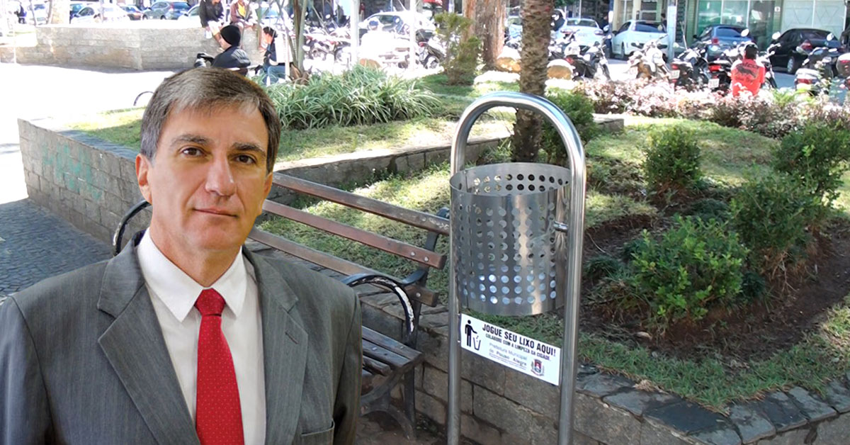 Programa “Em dia com o Executivo” 18 – Prefeitura de Pouso Alegre instala novas lixeiras na cidade