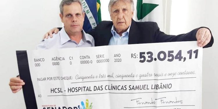 População de Senador José Bento doa R$53 mil ao Hospital das Clínicas Samuel Libânio