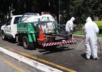 Prefeitura de Pouso alegre realiza desinfecção de áreas públicas