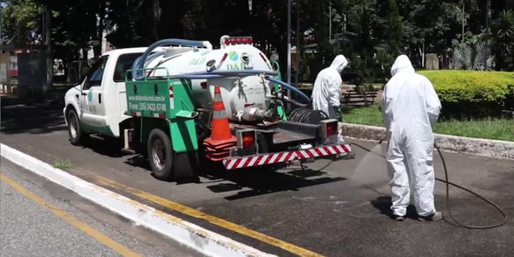 Prefeitura de Pouso alegre realiza desinfecção de áreas públicas