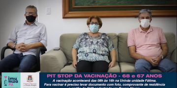 Pouso Alegre fará “Pit Stop” para vacinar idosos de 68 e 67 anos contra covid-19
