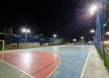 Quadras de futsal e areia do Colinas de Santa Bárbara recebem iluminação de LED