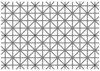 Quantos pontos pretos você vê na imagem ao mesmo tempo?