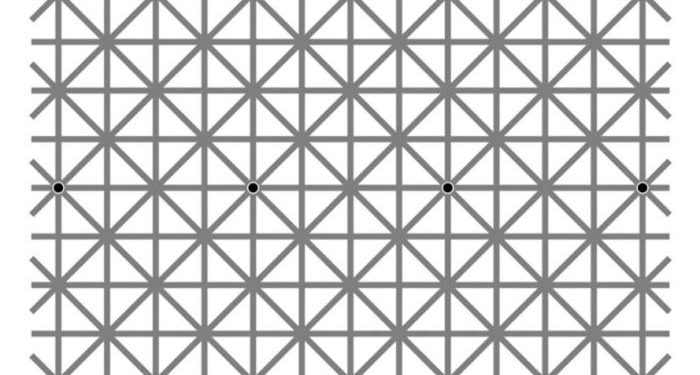 Quantos pontos pretos você vê na imagem ao mesmo tempo?