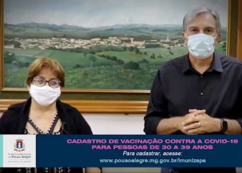 Pouso Alegre abre cadastro de pessoas de 30 a 39 anos para vacinação contra a covid-19
