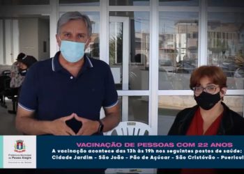 Vacinação contra a covid-19 é ampliada a pessoas de 22 anos em Pouso Alegre