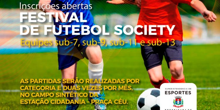 Inscrições abertas para o festival de futebol Society de base
