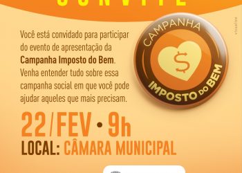 Prefeitura convida população para apresentação da Campanha Imposto do Bem