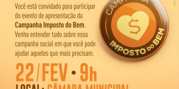 Prefeitura convida população para apresentação da Campanha Imposto do Bem