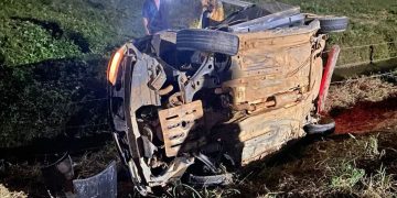 Em Brazópolis na MG-265 mulher bate carro em árvore e morre