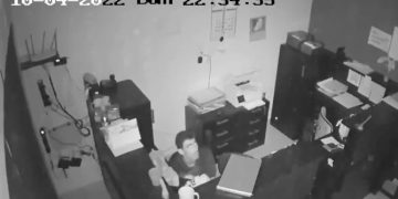 Câmara de Segurança flagra rapaz furtando viveiro de plantas em Pouso Alegre