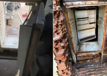 Homem usa geladeira como passagem secreta para fugir da polícia