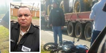 Militar morre em Pouso Alegre atropelado no Distrito Industrial por carreta da XCMG