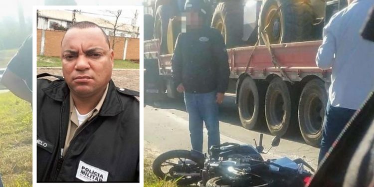 Militar morre em Pouso Alegre atropelado no Distrito Industrial por carreta da XCMG