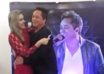 Vídeo viraliza, cantor Leonardo dando selinhos e ‘chega mais’ em mulher de vermelho