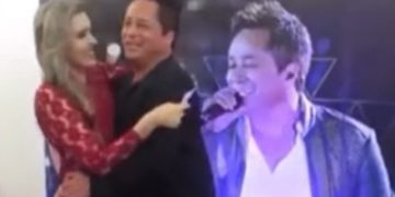 Vídeo viraliza, cantor Leonardo dando selinhos e ‘chega mais’ em mulher de vermelho