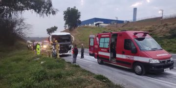 Em Extrema acidente com ônibus bate deixa 17 feridos na BR – 381 – Rod. Fernão Dias