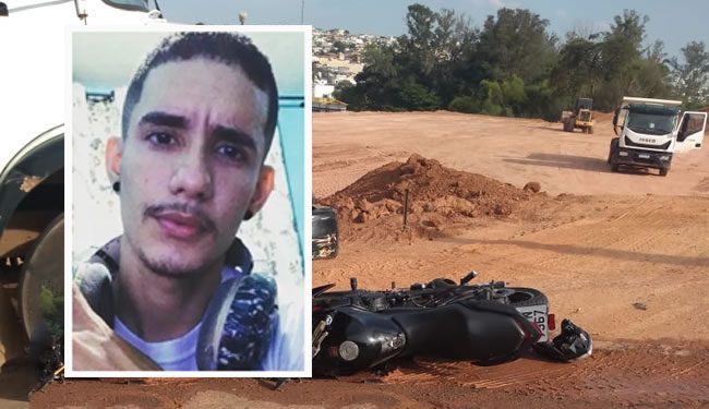 Em Varginha jovem de 25 anos morre ao chocar-se de frente com caminhão