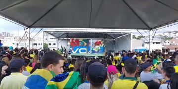Presidente da Câmara mostra torcedores no Brasileirinho P.A na Festa da Copa