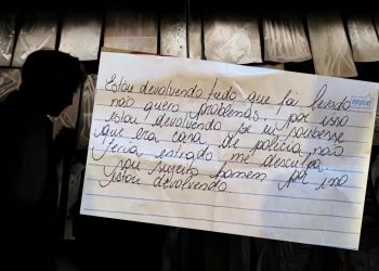 Roubou casa de delegado em Minas, devolve tudo e deixa um bilhete de desculpa