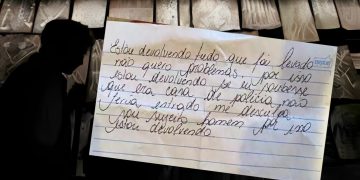 Roubou casa de delegado em Minas, devolve tudo e deixa um bilhete de desculpa