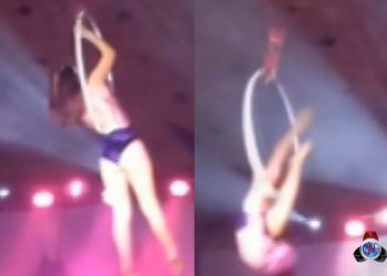 Trapezista desequilibra e cai durante apresentação de circo em Caxambu – Veja o Vídeo