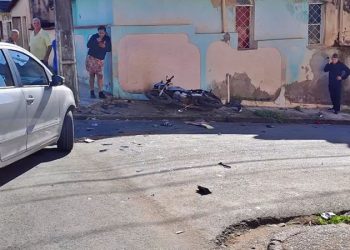 Em Pouso Alegre jovem motociclista sofre acidente no Bairro São Cristóvão