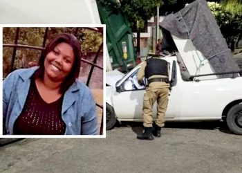 Em Pouso Alegre mulher morre em acidente entre picape e caminhão de lixo