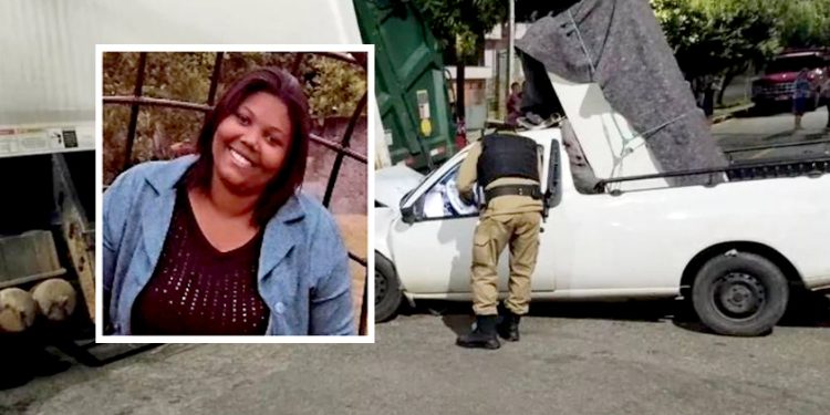 Em Pouso Alegre mulher morre em acidente entre picape e caminhão de lixo