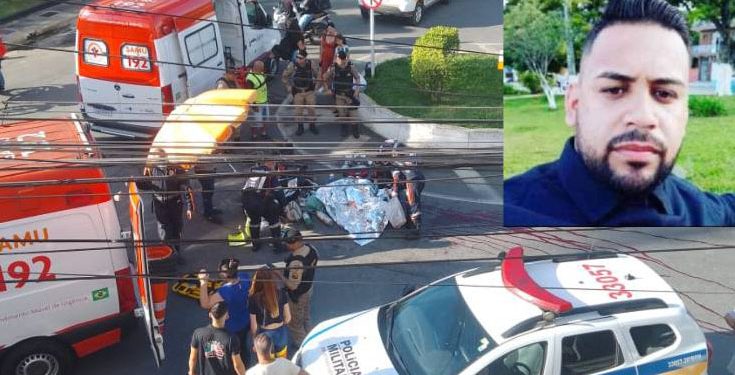 Jovem motociclista morre em rotatória após ser atingido por caminhão em Pouso Alegre