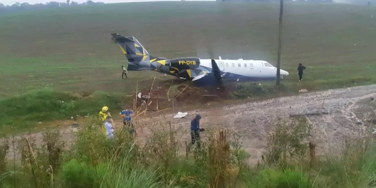 Avião da Cimed sofre acidente ao aterrissar no Sul do Brasil